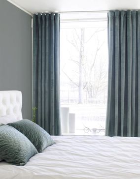 blue blackout curtains