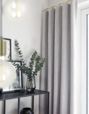 Light gray blackout curtains