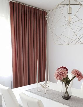 Orange blackout curtains
