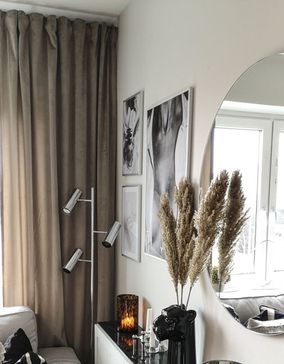 brown curtains